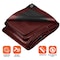 Tarpco Safety Heavy Duty Tarp, 10 ft x 10 ft, 14 Mil, Maroon, Polyethylene, Waterproof, Rip and Tear Proof TS-107-10X10 - alternate 2